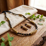 Handcrafted Black Threadwork Dhokra Necklace set 2
