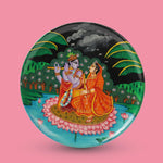 Radha Krishna Wall Plate | Golden Moments