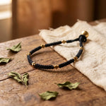 Handcrafted Black Threadwork Dhokra Anklet 1
