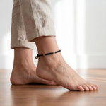 Handcrafted Black Threadwork Dhokra Anklet 1