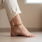 Handcrafted Black Threadwork Dhokra Anklet 2