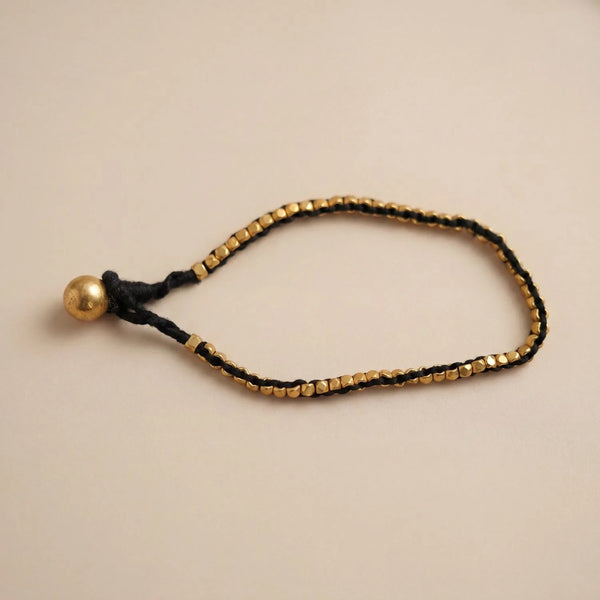 Handcrafted Black Threadwork Dhokra Anklet 2