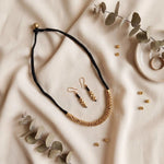 Handcrafted Black Threadwork Dhokra Necklace set 1