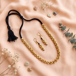 Handcrafted Black Threadwork Dhokra Necklace set 3