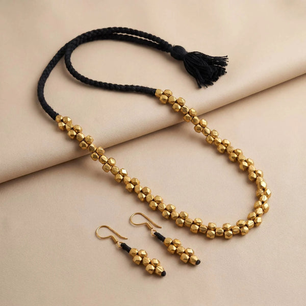 Handcrafted Black Threadwork Dhokra Necklace set 3