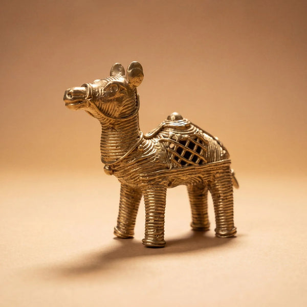 Handcrafted Dhokra Art Animal Miniature - Camel