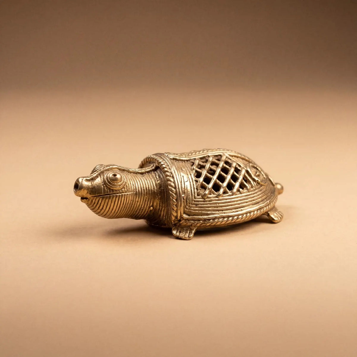 Handcrafted Dhokra Art Animal Miniature - Turtle