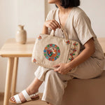 Handpainted Laptop Sleeve - Mahubani Art - Bird