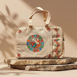 Handpainted Laptop Sleeve - Mahubani Art - Bird