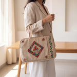 Handpainted Laptop Sleeve - Mahubani Art - Floral