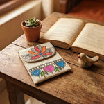 Handpainted Card Pouch - Floral