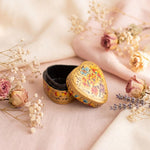 Handpainted Kashmiri Paper Mache Small Box - Heart Shape