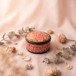 Handpainted Kashmiri Paper Mache Small Box - Oval Shape