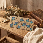Handpainted Khadi Envelopes - Floral - Blue