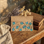 Handpainted Khadi Envelopes - Floral - Blue