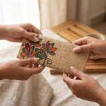 Handpainted Khadi Envelopes - Floral - Multicolor