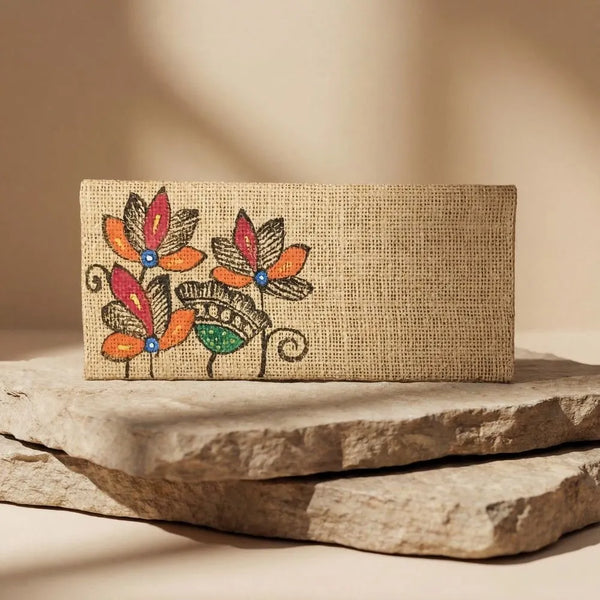 Handpainted Khadi Envelopes - Floral - Multicolor