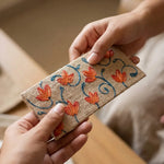 Handpainted Khadi Envelopes - Floral - Red
