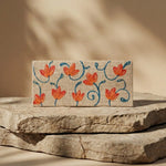 Handpainted Khadi Envelopes - Floral - Red