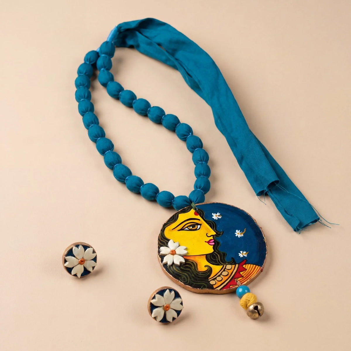 Handpainted Necklace Set - Contempory