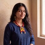 Handpainted Necklace Set - Contemporary Bengal Art