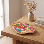 Handpainted Pingla Art wooden tray  - Fish