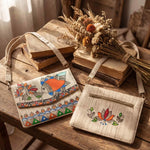 Handpainted V-Flap Bag - Fish - Type 1
