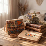 Handpainted V-Flap Bag - Fish - Type 2