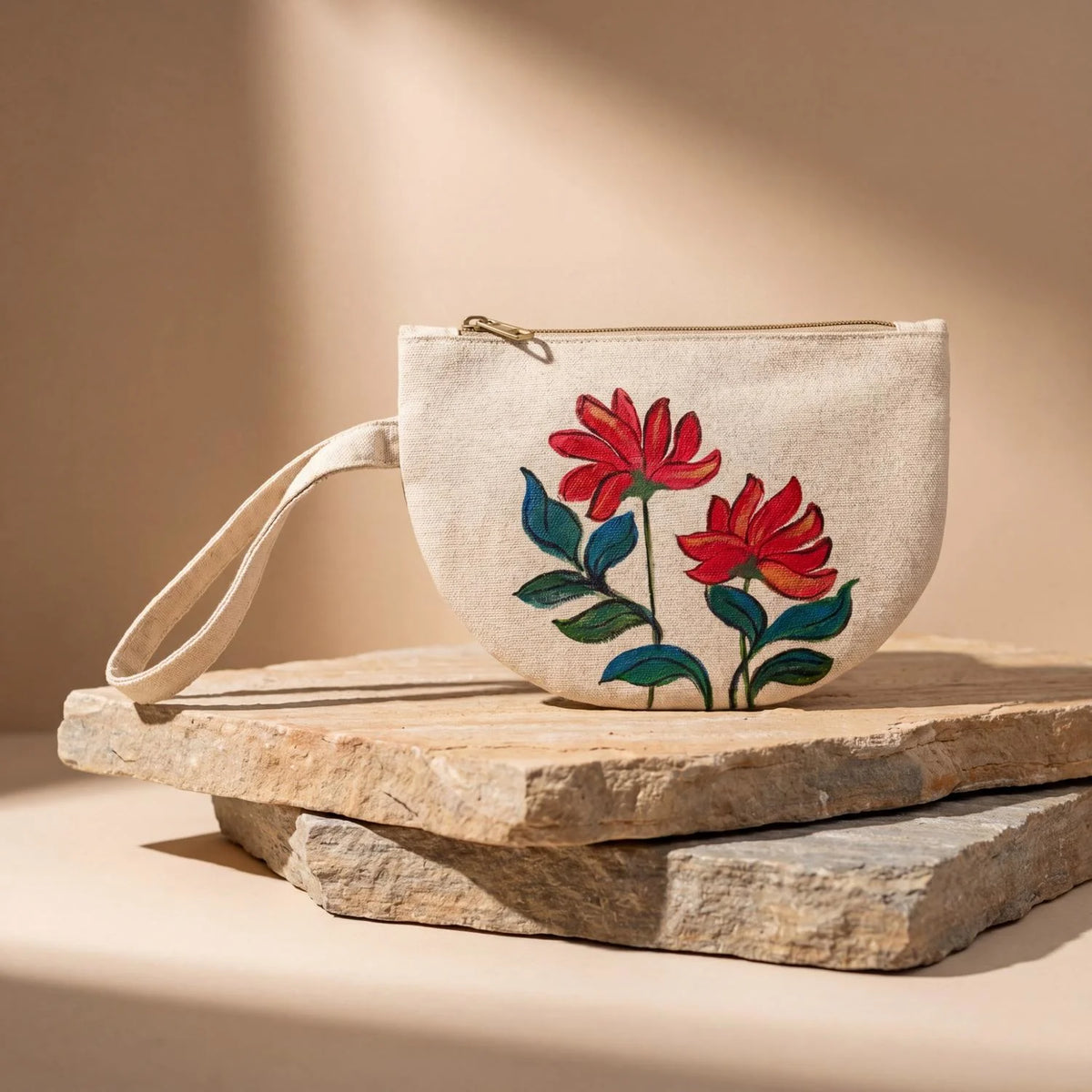 Handpainted Wristlet - C type 1 - Madhubani Art