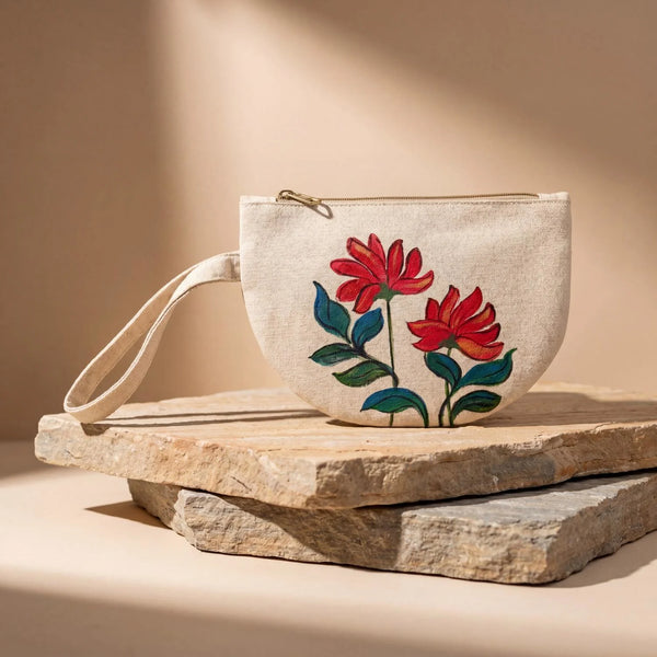 Handpainted Wristlet - C type 1 - Madhubani Art