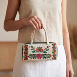 Hanpainted Mobile Hand Purse - Floral