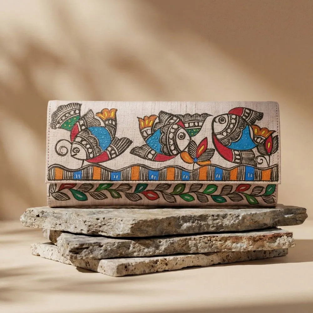 Hanpainted Clutch - Bird