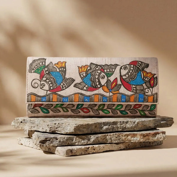Hanpainted Clutch - Bird