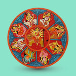 Navadurga Hand-Painted Decorative Wall Plate – Nine Faces of Divinity