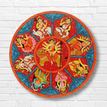 Navadurga Hand-Painted Decorative Wall Plate – Nine Faces of Divinity