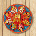 Navadurga Hand-Painted Decorative Wall Plate – Nine Faces of Divinity