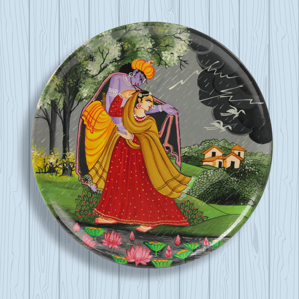 Radha Krishna - Eternal Shelter In Monsoon Grace