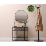 Beautiful Handpainted Horse Face with Green Wall Plate on Pink Wall - By Sanskruti Artz
