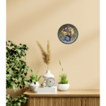 Beautiful Handpainted Wall Plate with Krishna’s & Kalia Naag Dahan Print By Sanskruti Artz 5