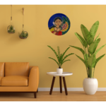 Beautiful Hand Painted Wall Plate of Lady Holding Fan Design By Sanskruti Artz 2