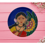 Beautiful Hand Painted Wall Plate of Lady Holding Fan Design By Sanskruti Artz 3
