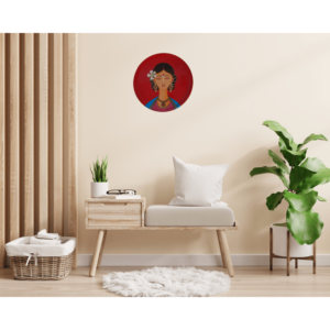 Beautiful Handpainted Wall Plate with Meditating Lady Design - By Sanskruti Artz 2