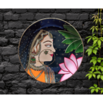 Beautiful Hand-Painted Wall Plate with Radha’s Design - Eternal Love - By Sanskruti Artz 2