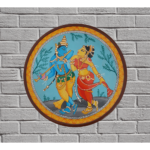 Beautiful Hand-Painted Wall Plate with Radha Krishna Design - Divine Dance of Love - By Sanskruti Artz 5