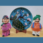 Beautiful Handpainted Wall Plate with peacock on Trea Design - Majestic Splendor - By Sanskruti Artz 5