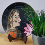 Beautiful Hand-Painted Wall Plate with Radha’s Design - Eternal Love - By Sanskruti Artz 5