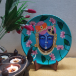 Beautiful Hand-Painted Shreenathji Wall Plate - Transcendent Peace - By Sanskruti Artz 5