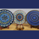 Buy Colourful Blue Hand Painted Harmony Blossom (Floral Mandala Design) Wall Plate By Sanskruti Artz Variety