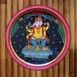 Buy Beautiful Handpainted Ganesha - Majestic Guardian Wall Plate for Decor 5 - By Sanskruti Artz