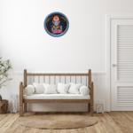 Buy Beautiful Handpainted Ganesha's Graceful Stance with Mushak Wall Plate 3 - By Sanskruti Artz